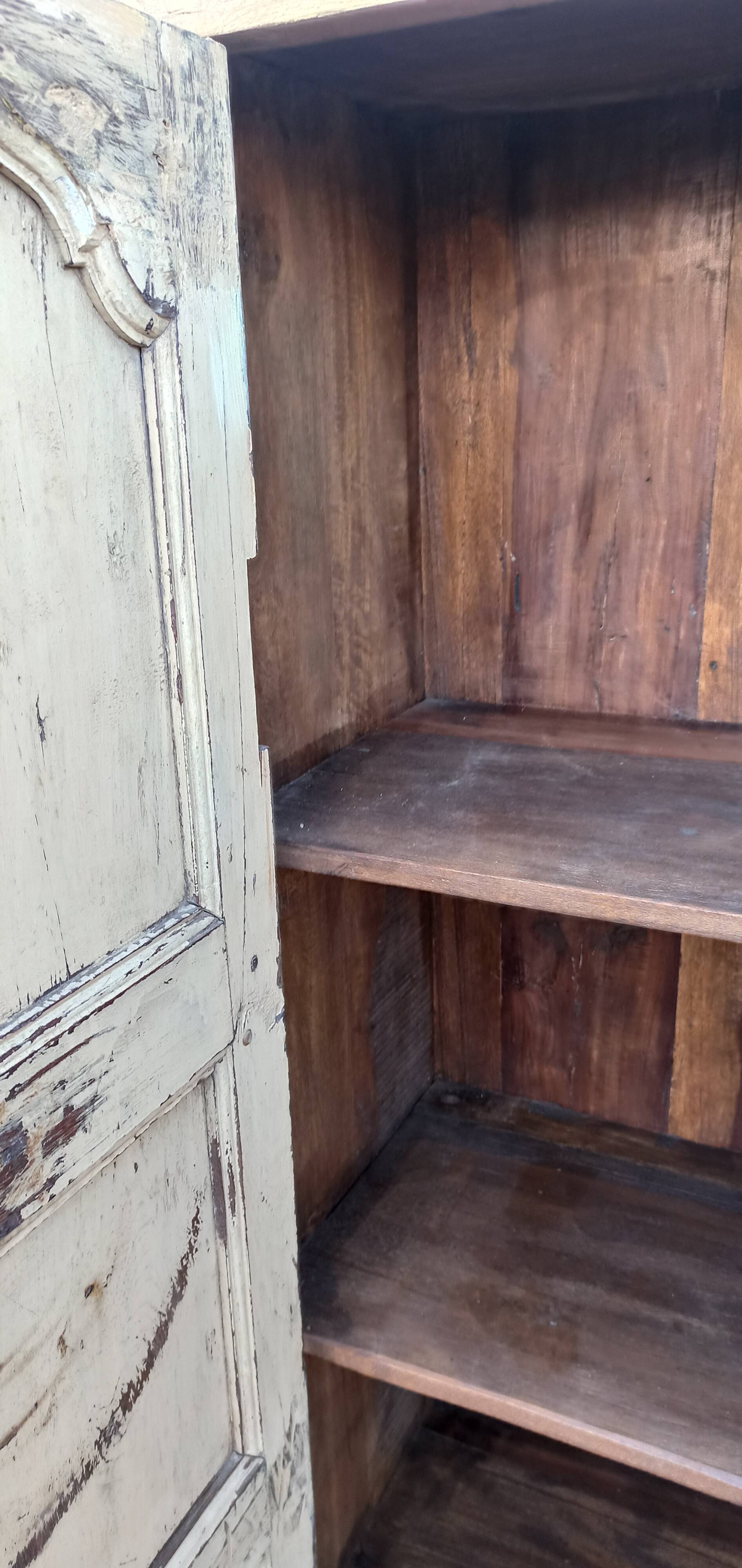 Old yellow wooden cabinet