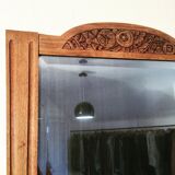 Beveled fireplace mirror