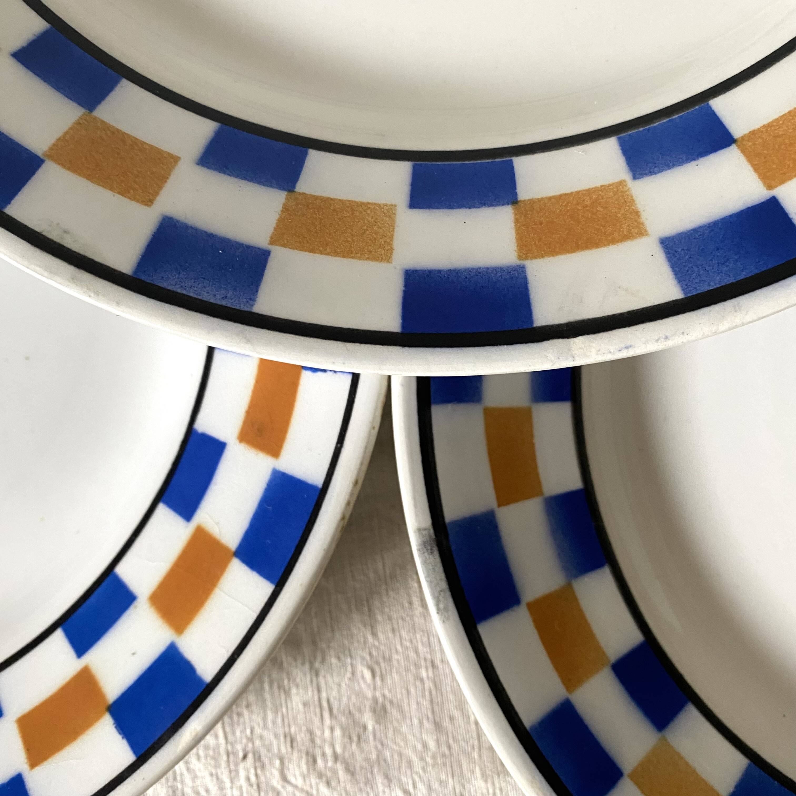 Moulin des Loups flat plates, Honfleur model tiles, 1950s
