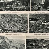 Old map of the Nouvelle-Aquitaine and Pyrenees region from 1945