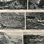 Old map of the Nouvelle-Aquitaine and Pyrenees region from 1945