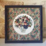 Decorative relief painting signed
