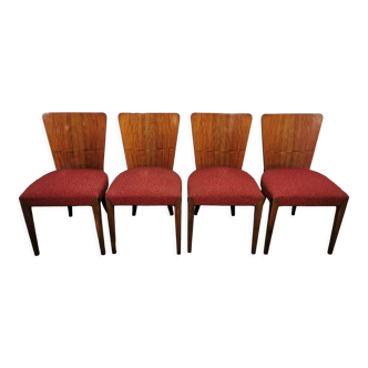 4 art deco dining chairs by Jindrich Halabala