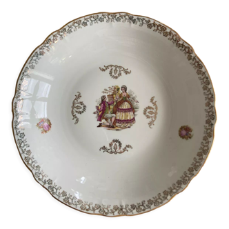 Plat en porcelaine inspiration Fragonard