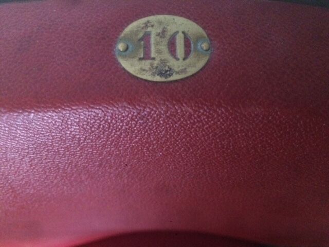 Pair of red skai leather cinema chairs
