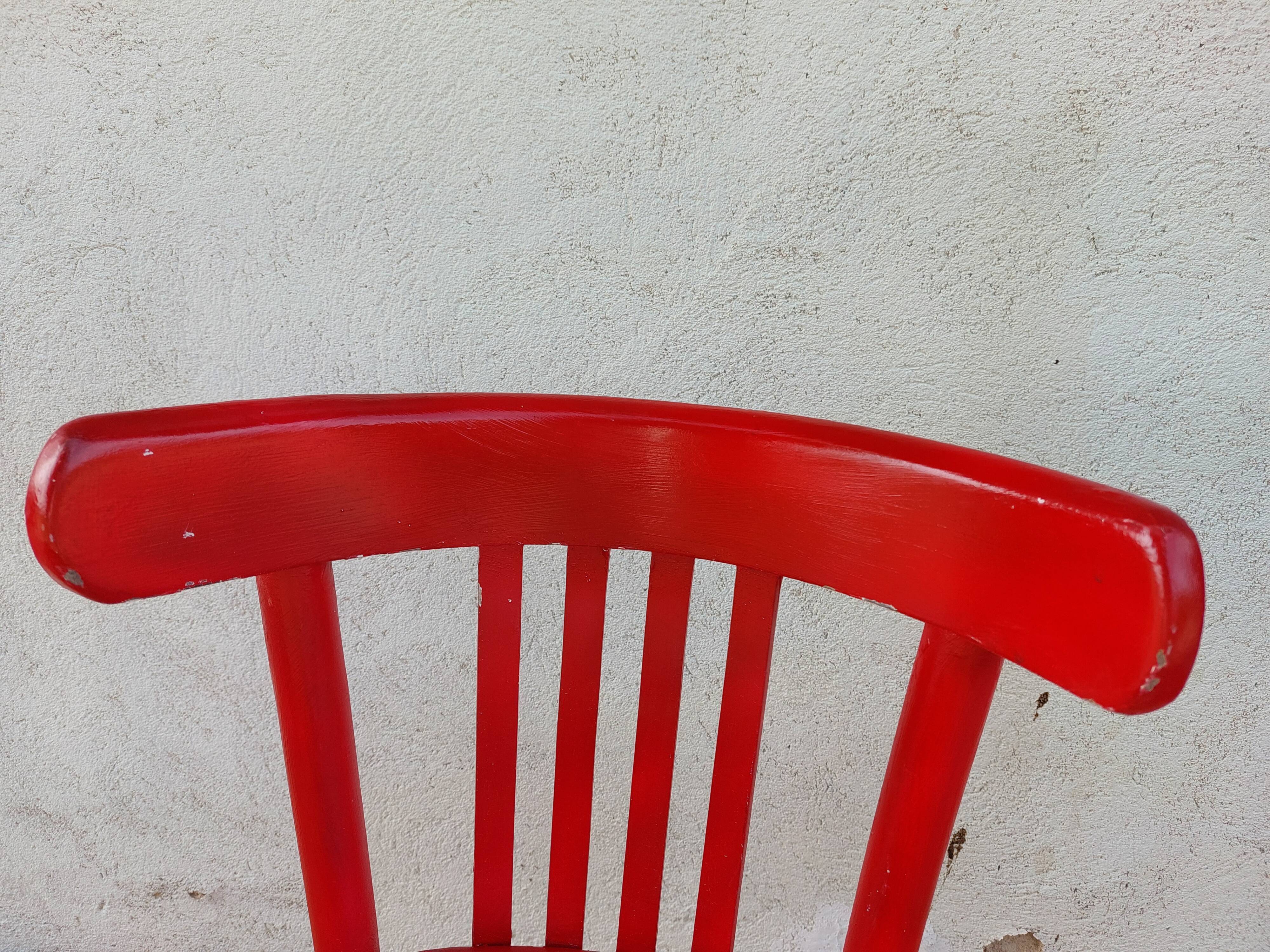 Red baumann chairs