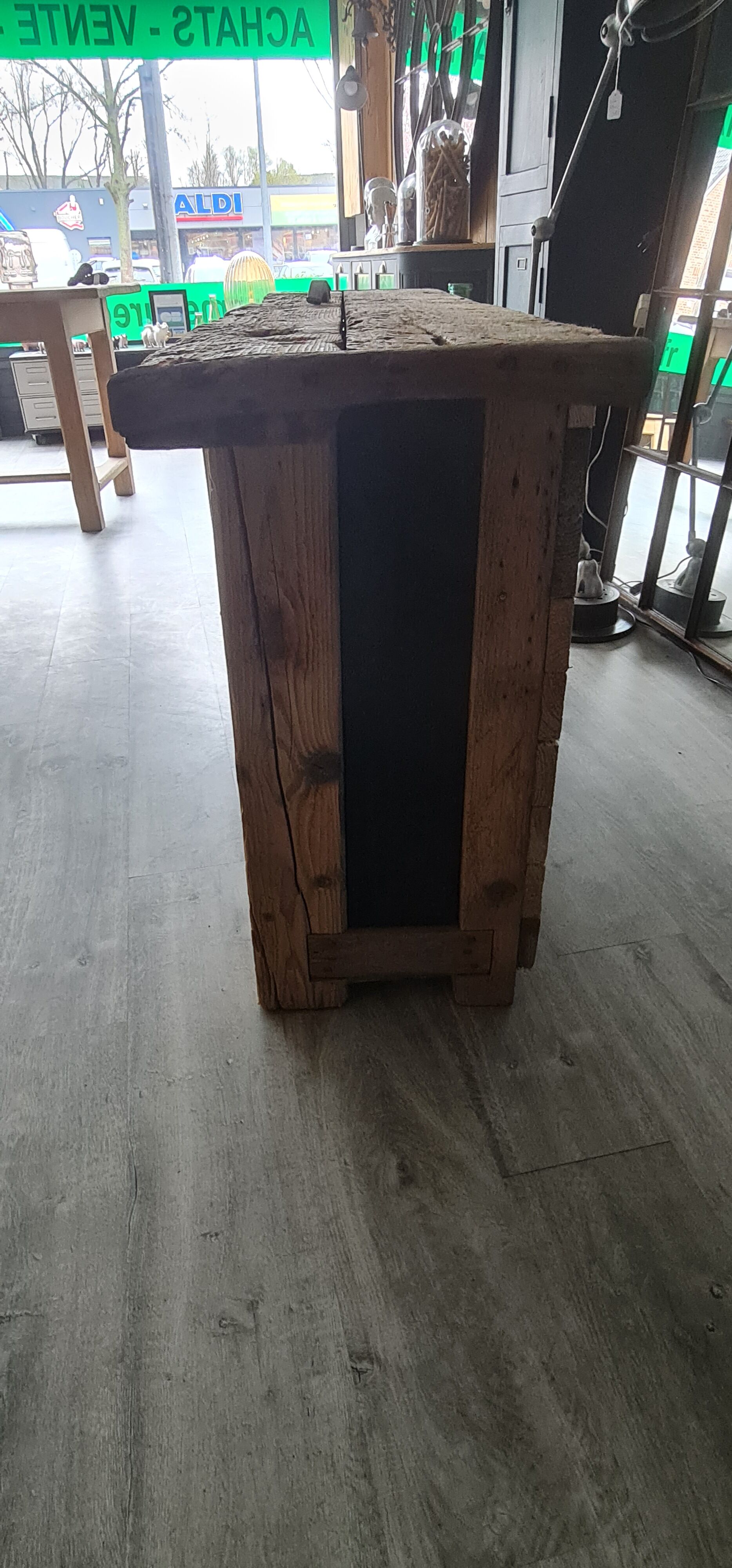 Old workbench furniture by trade four drawers and a door