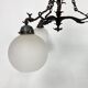 Vintage gothic brass and glass chandelier, 1970s