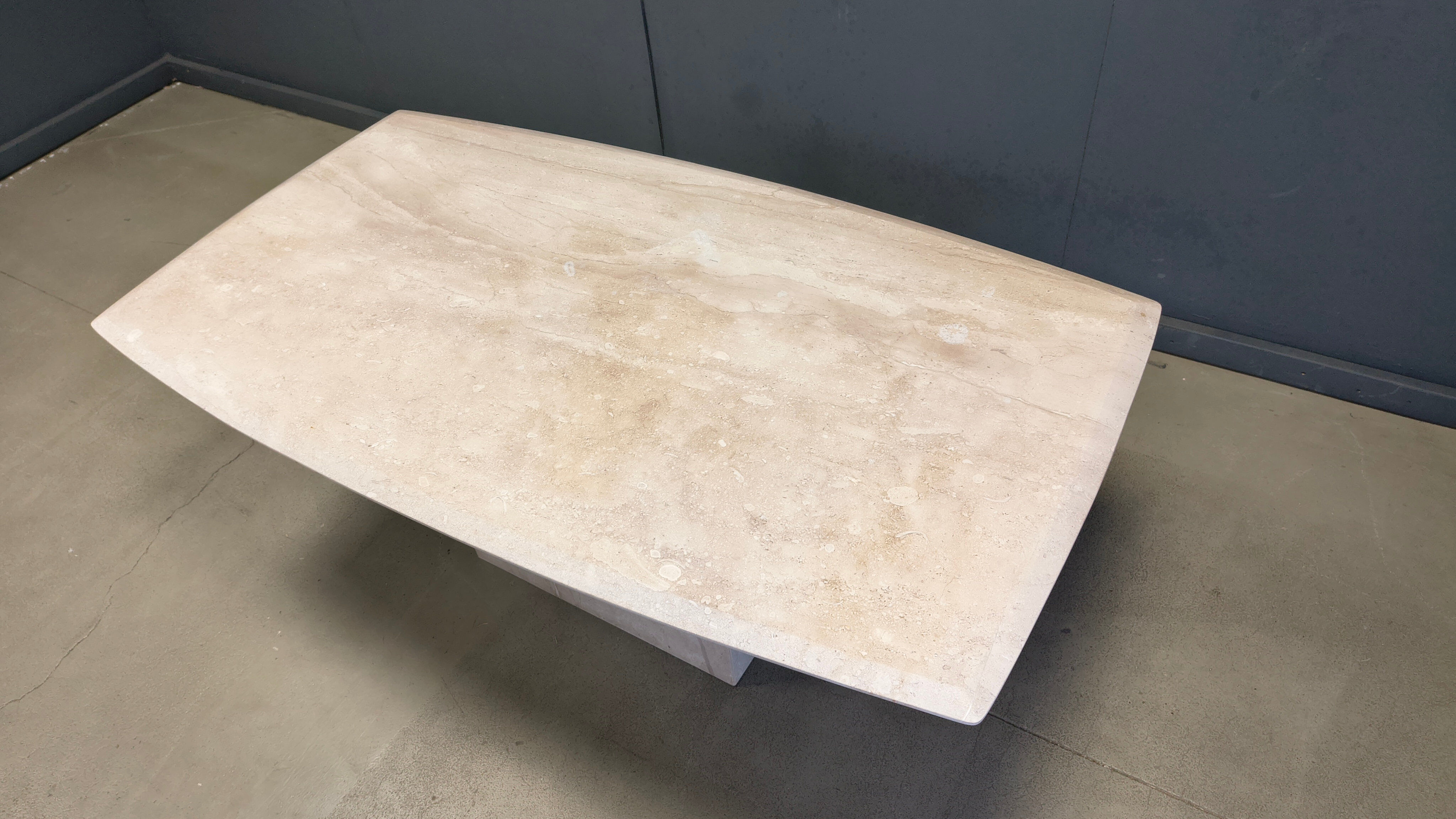 Vintage travertine dining table, 1970s