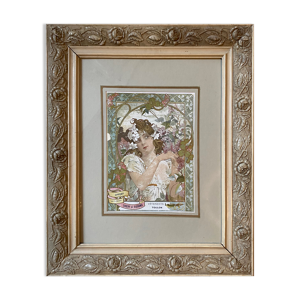 Affiche Art Nouveau signée Femme