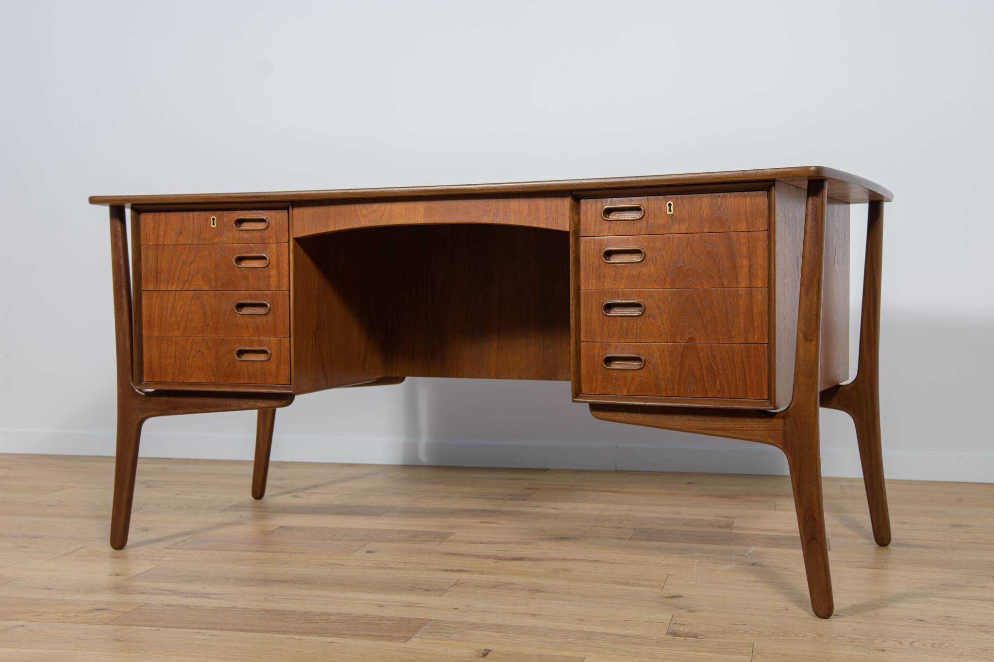 Teak Desk by Svend Åge Madsen for H.P. Hansen, 1960s