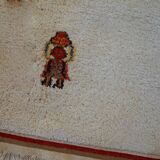 Tapis vintage fait main Gabbeh du Moyen-Orient 140cm x 215cm (1960s)