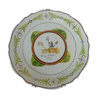 Decorative Plate The Nation 1791