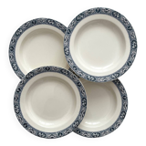 4 deep ironware plates “François 1er” Salins