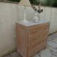 Vintage commode in bleached wood.
