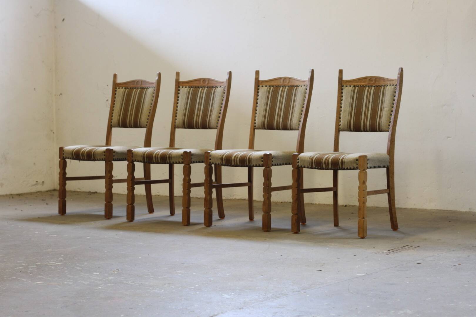 Vintage 1960s Danish Oak Dining Chairs style of Henning Kjærnulf, Denmark