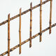 Antique French bamboo standing coat rack with mirror and umbrella stand