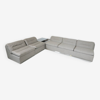 P10 Proposals Modular Sofa by Giovanni Offredi for Saporiti, Italy, 1970s - New Upholstery