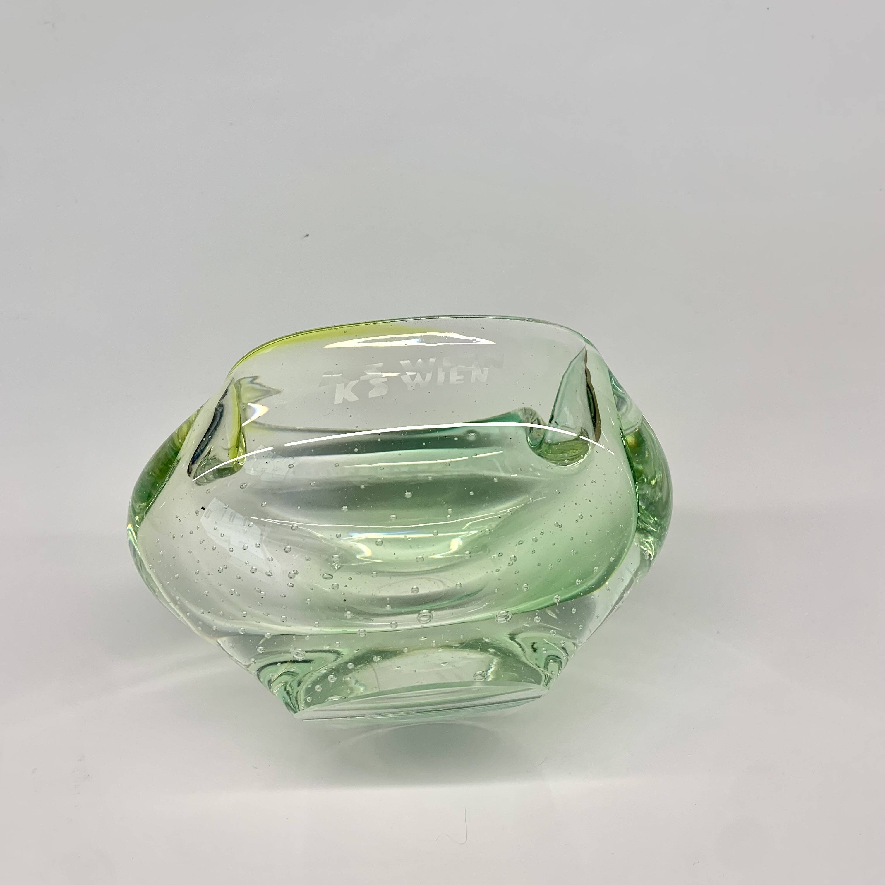 Bowl by Jozef Hospodka for Chribska Sklarna, 1960