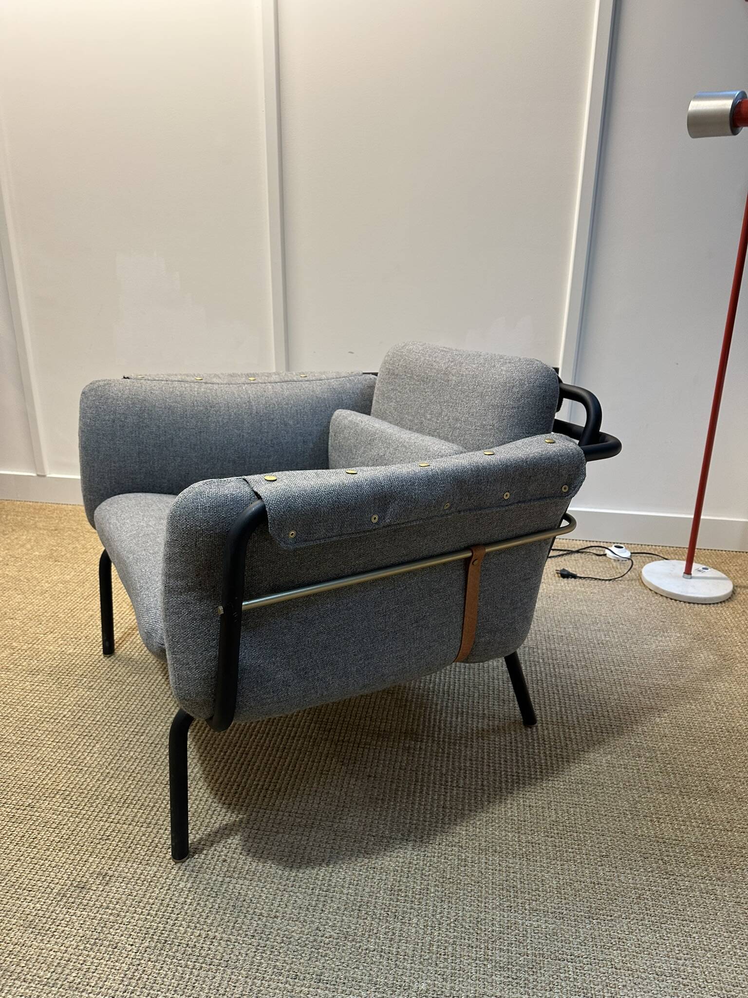 Stellar Works Valet Club Chair in Light Grey Premium Fabric