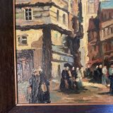 Breton painting, St. Corentin, Kéréon Street, Quimper, Brittany - regionalist