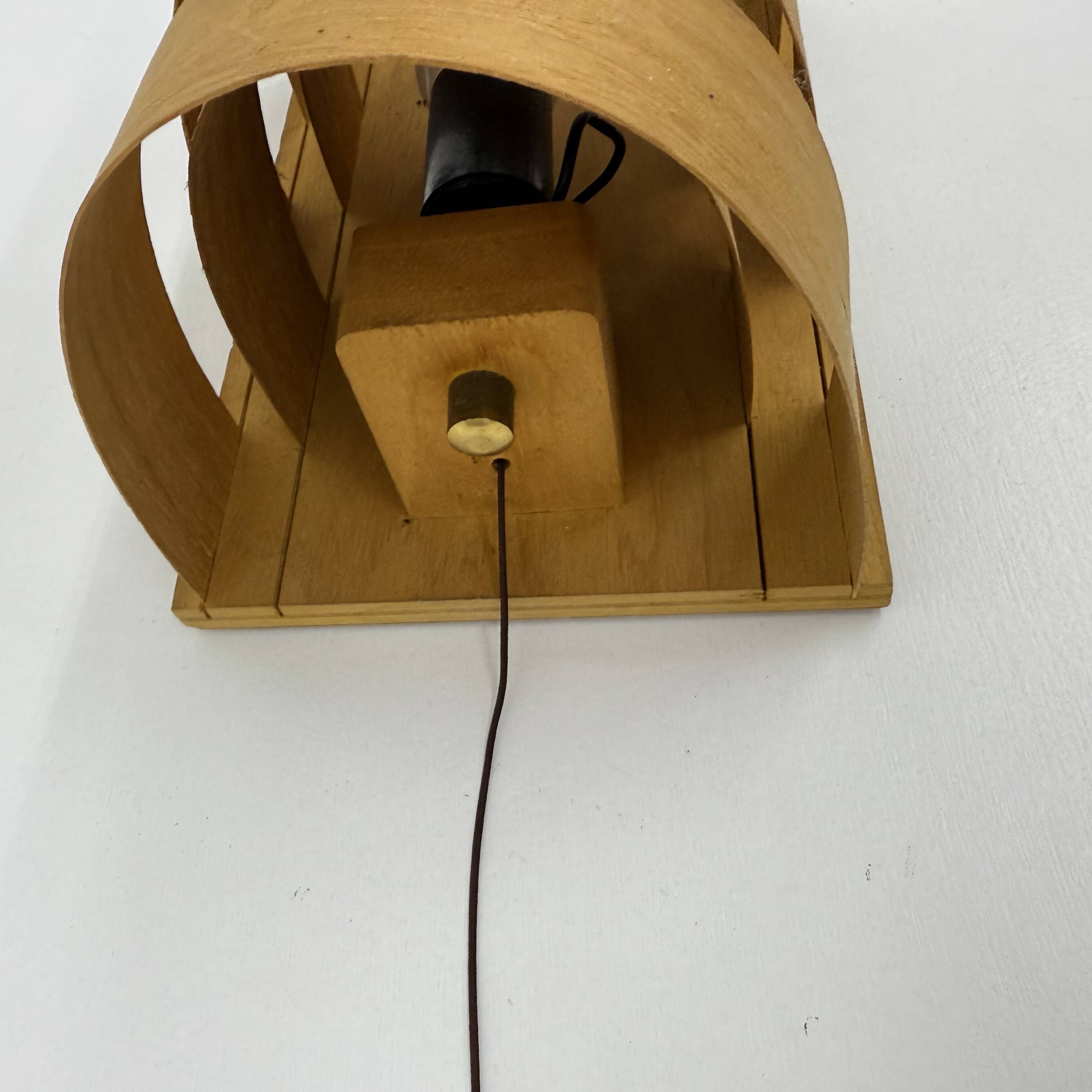 Scandinavian Modern Pine Wall Light by Hans Agne Jakobsson for Markaryd, Sw