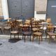 Lot 25 chaises bistrot restaurant bois courbé vintage