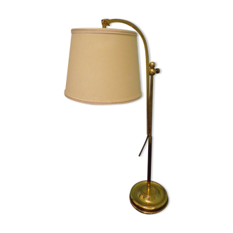 Lampe à poser inclinable par Koch & Lowy pour OMI, laiton, métal, tissu - Allemagne - Années 60/70