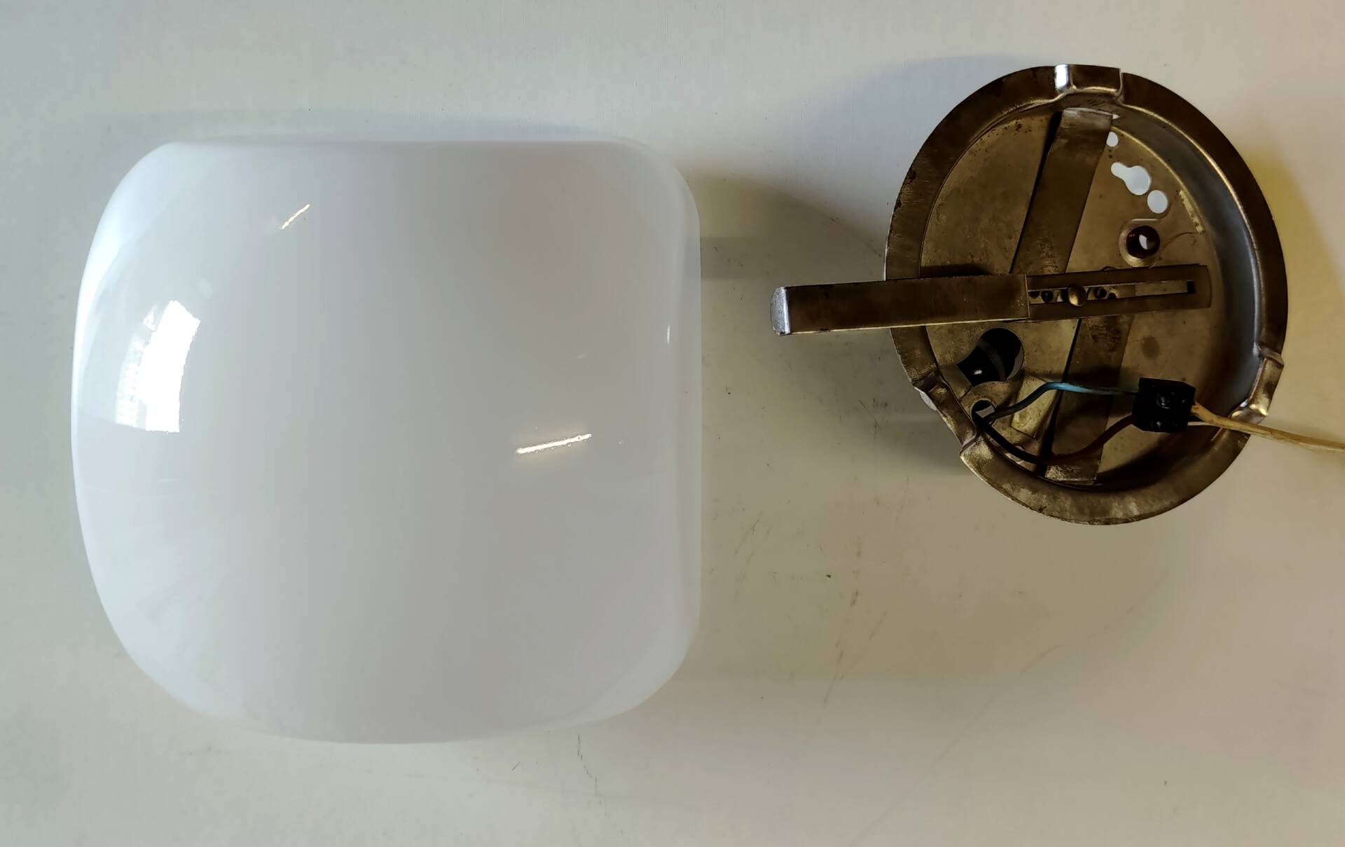 Ceiling light or opaline globe wall light - mid 20th century.
