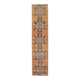 Tapis couloir vintage turc Oushak fait à la main en laine et coton orange 75x330