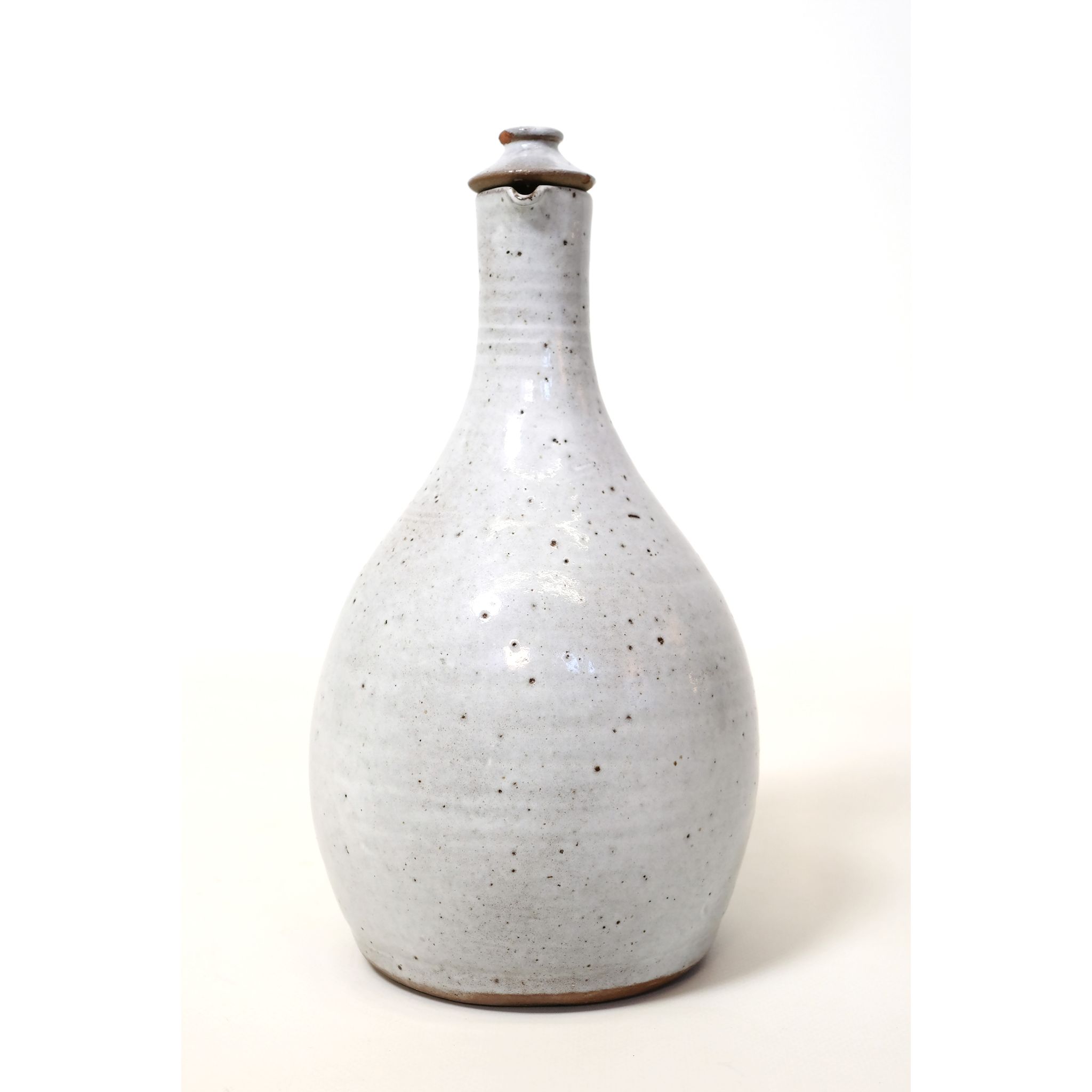 Pichet et bouchon en grès émaillé, 26cm