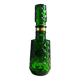 Carafe à whisky vintage en verre vert moulé pointe de diamant