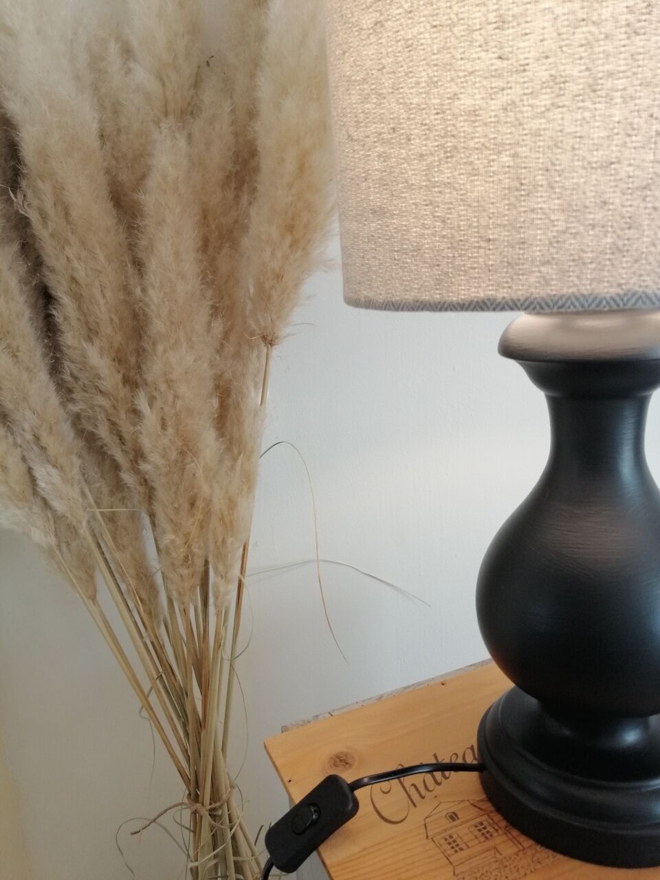 Vintage lamp wood 1980