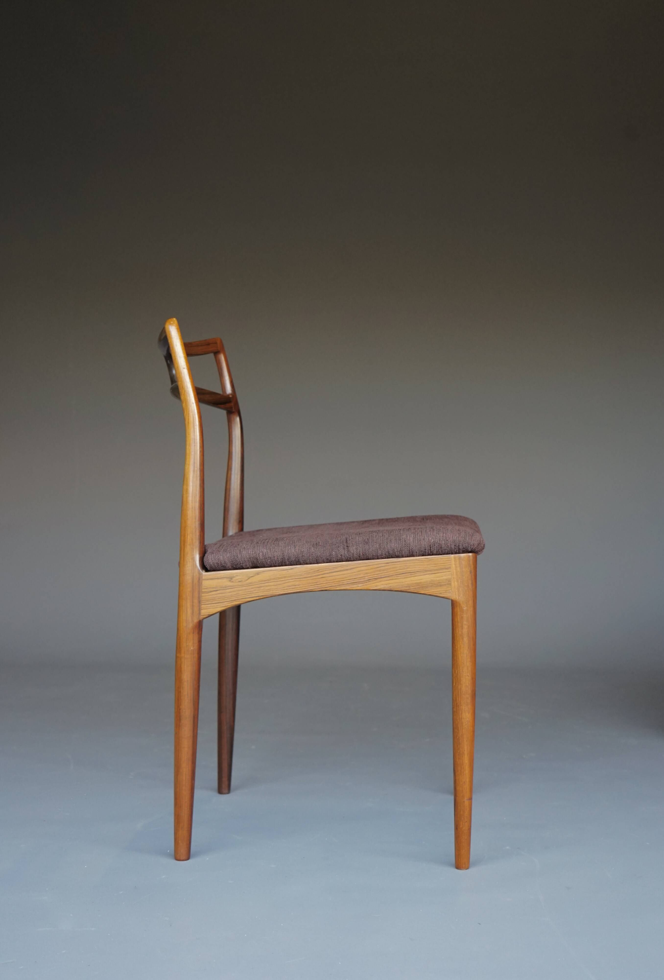 Dining chairs model 94 by Johannes Andersen for Christian Linneberg, Denmark. Set of 6.