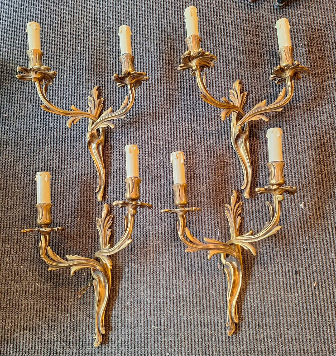 lot series 4 bronze wall lights