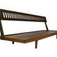 Mid-century daybed with removable backrest in oak 50's design