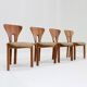 Vintage Danish Mid century teak Dining Chairs solid wood , Set of 4