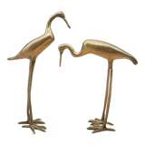 Duo brass herons