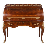 Bureau à cylindre Louis XV marqueterie bronze