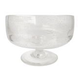Biot cup in blown bubbled glass on foot