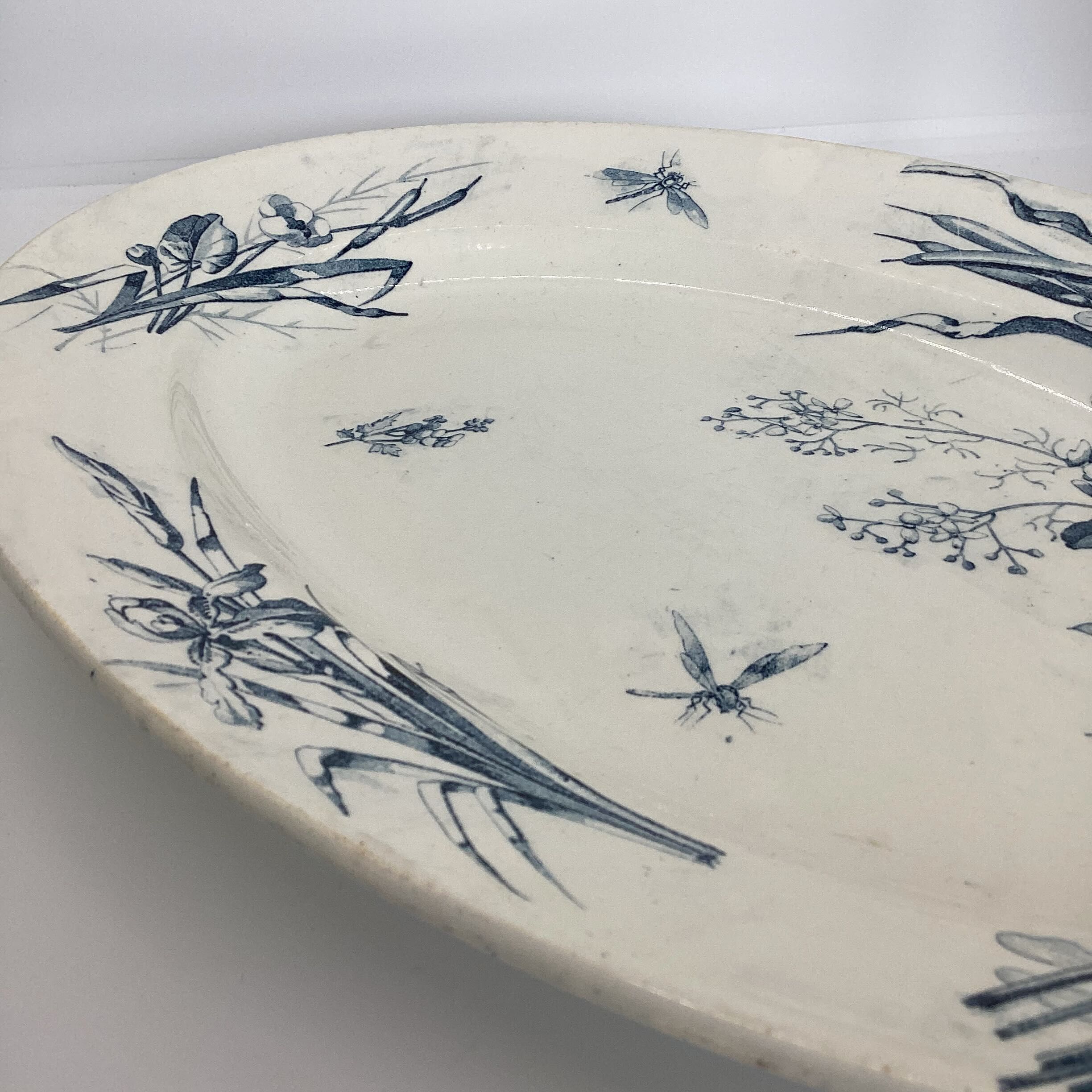 Oval flat terre de fer lunéville