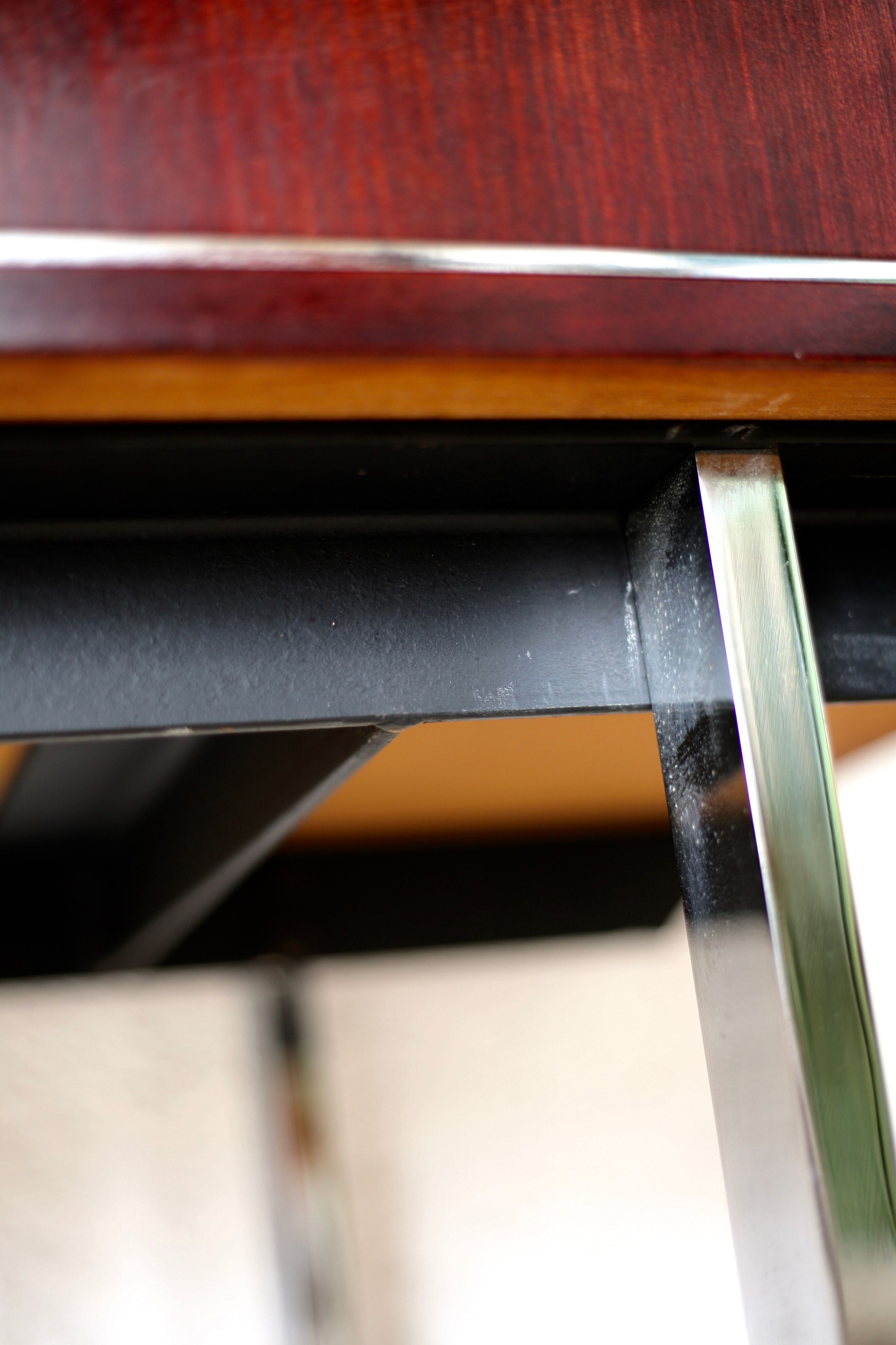 Sideboard solid wood and steel, France, cira 1970, Negroni edition