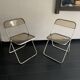 Pair of vintage 1960 Plia chairs by Giancarlo Piretti for Castelli