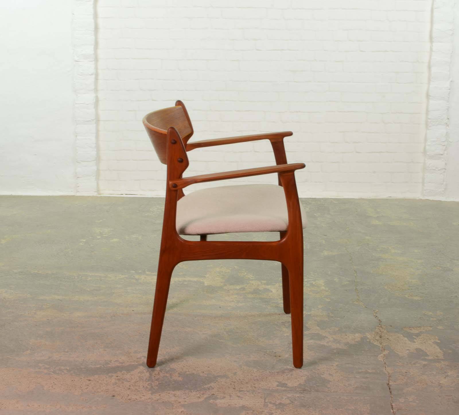 Danish Teak Desk- Armchair by Erik Buch for Oddense Maskinsedkeri, 1960s