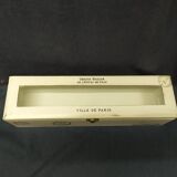 Glass-enclosed wood box or other deco storage patinated City of Paris brocanteespritdantan