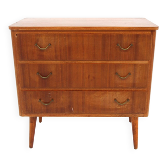 Scandinavian mahogany chest of drawers, Sweden, 1950