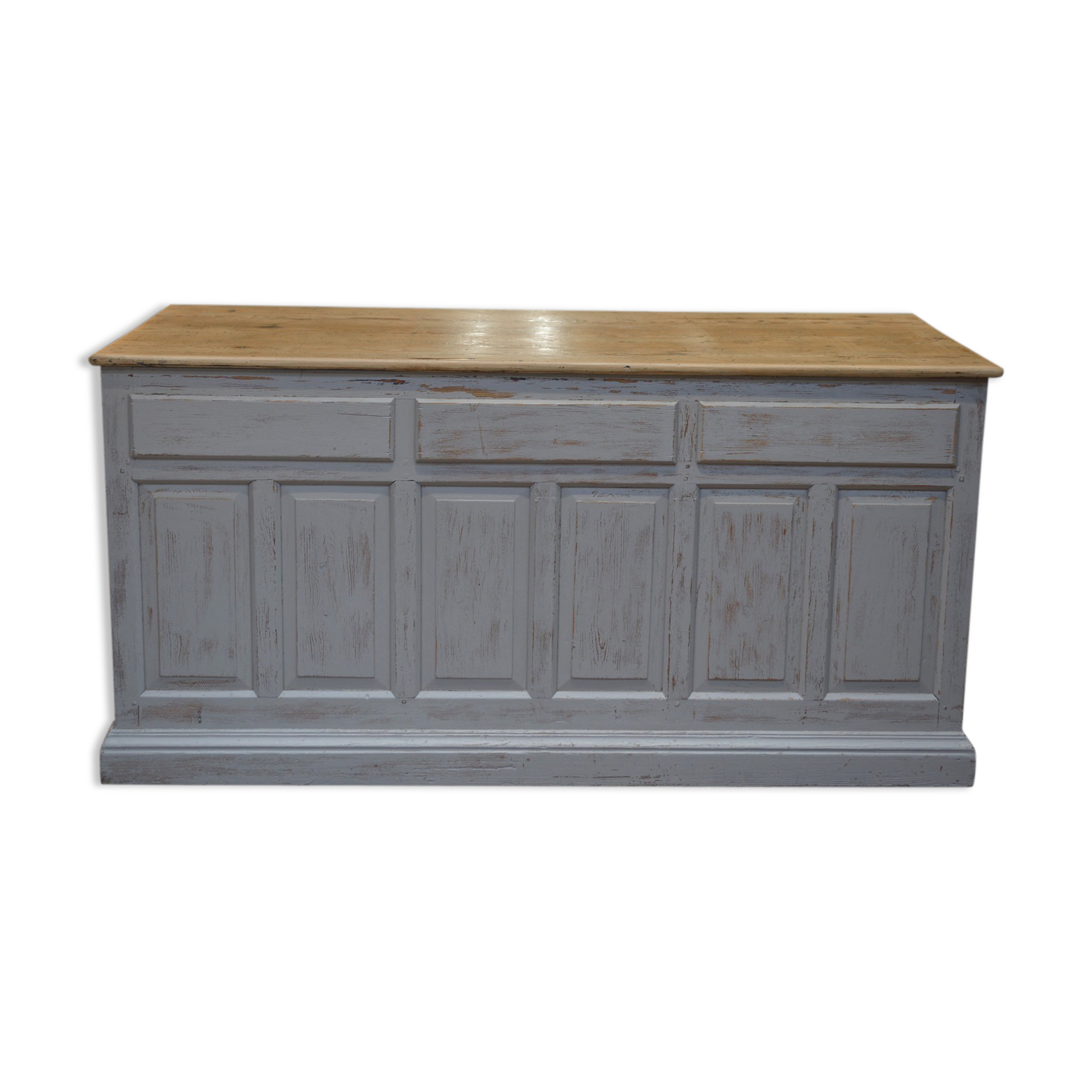 Countertop in gray patinated fir 1960
