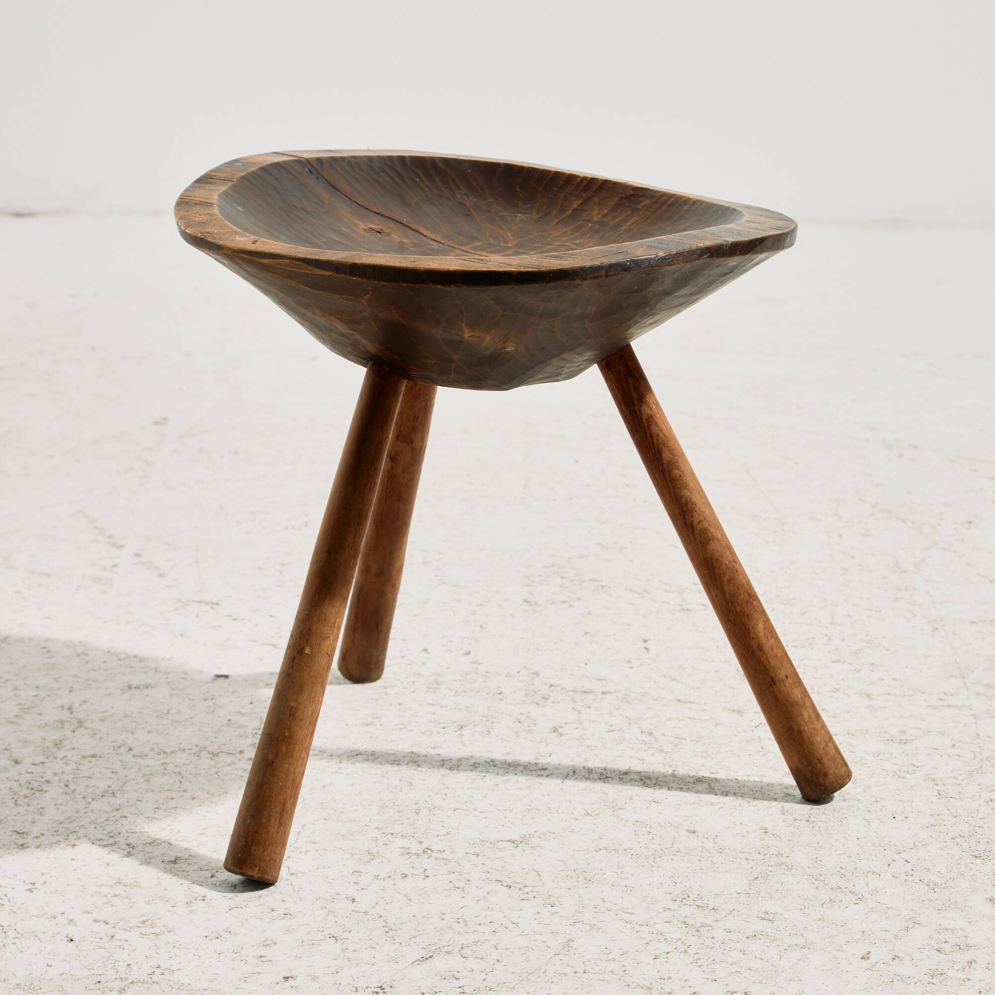 Tabouret de traite artisanal, lot de 4