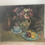 Nature morte signée Liliane Massaux