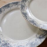 6 dessert plates, ironstone Sarreguemines U&C model Luchon